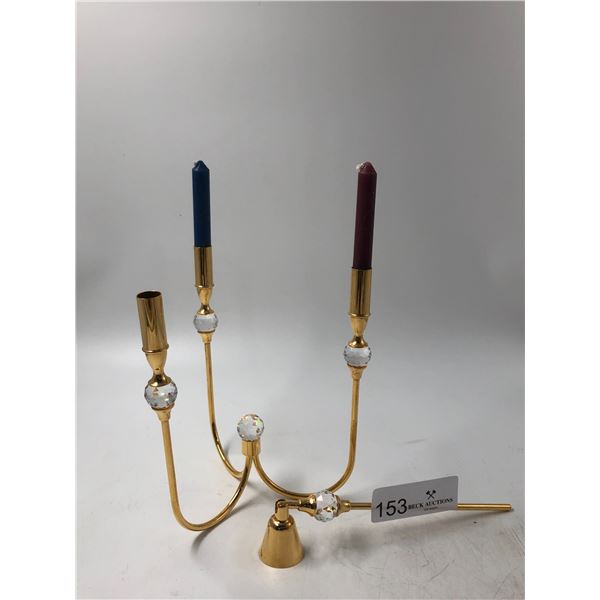 Matching Ornate Candle Stick Holder And Damper