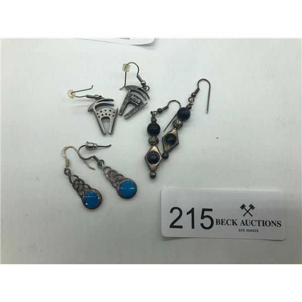 Three Sets Of Earrings