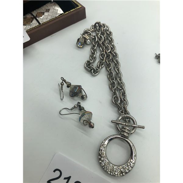 Necklace And Two Sets Of Earrings