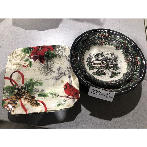 Set Of Holiday Theme Dishes