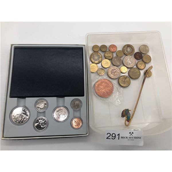 1984 Proof Set And Foreign Coin Collection
