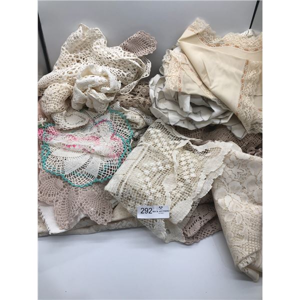 Large Assortment Of Table Runners And Doylies