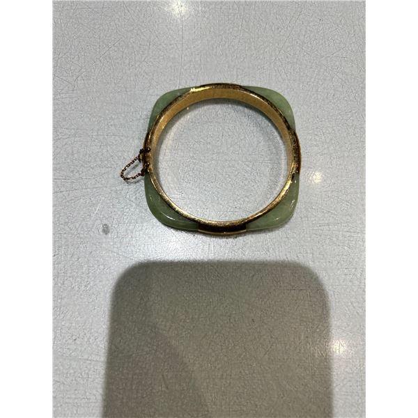 14K Gold & Jade Bracelet