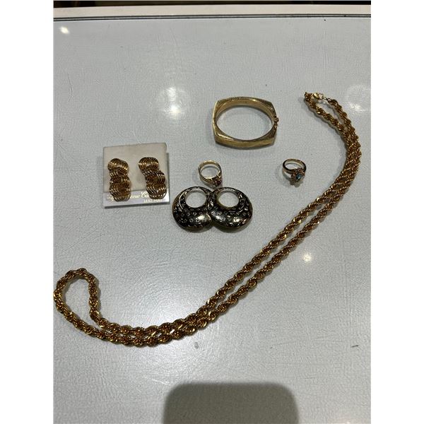 Costume Jewelry and 14K Gold Bracelet