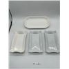 Image 1 : White Ceramic Serving Trays