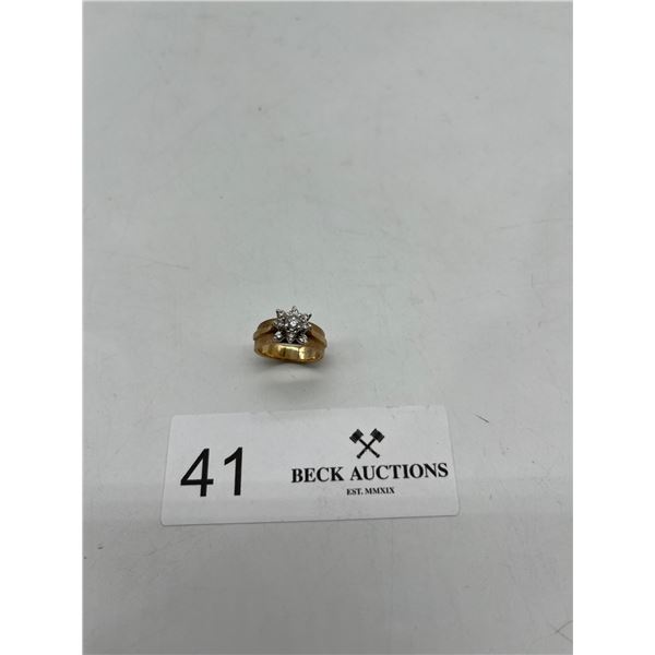 14K Gold Ring with Stones