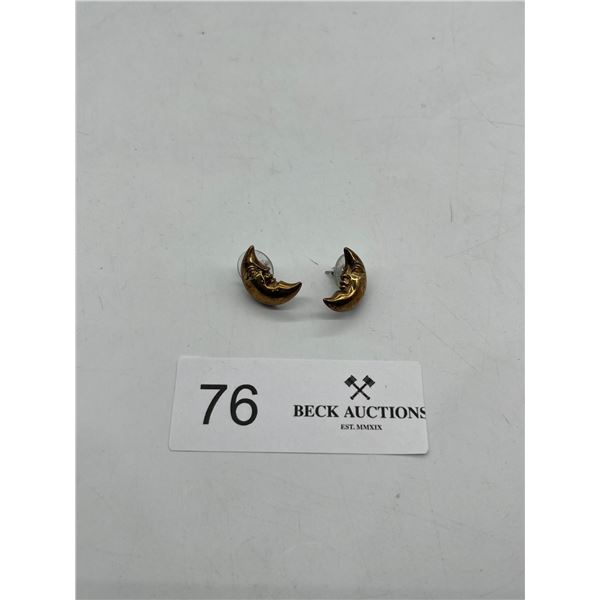 Silver moon earrings