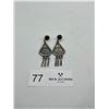 Image 1 : Silver mayan temple earrings