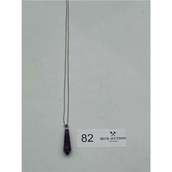 13k Gold plated Necklace with Amethyst stone
