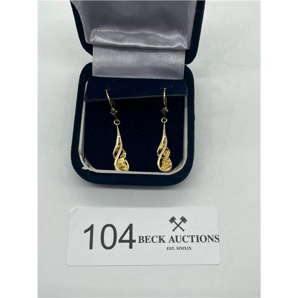 14k Gold Drop Earrings