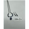 Image 1 : Sodalite crystal necklace and earring set