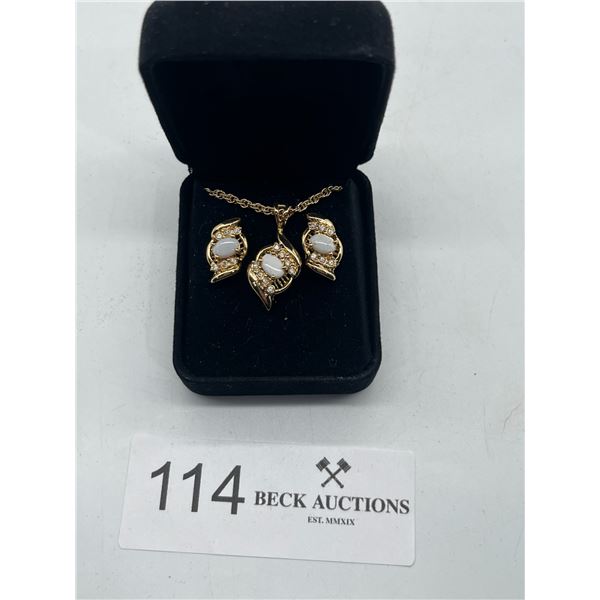 Costume Jewelry with white stones