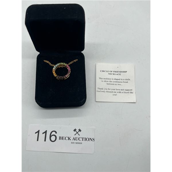 Costume Jewelry circle of friendship necklace