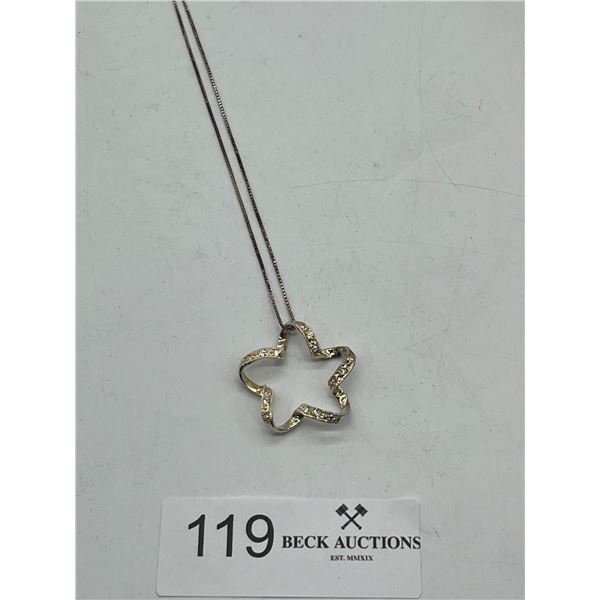 Silver star necklace