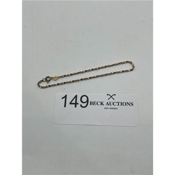 10k gold chain bracelet