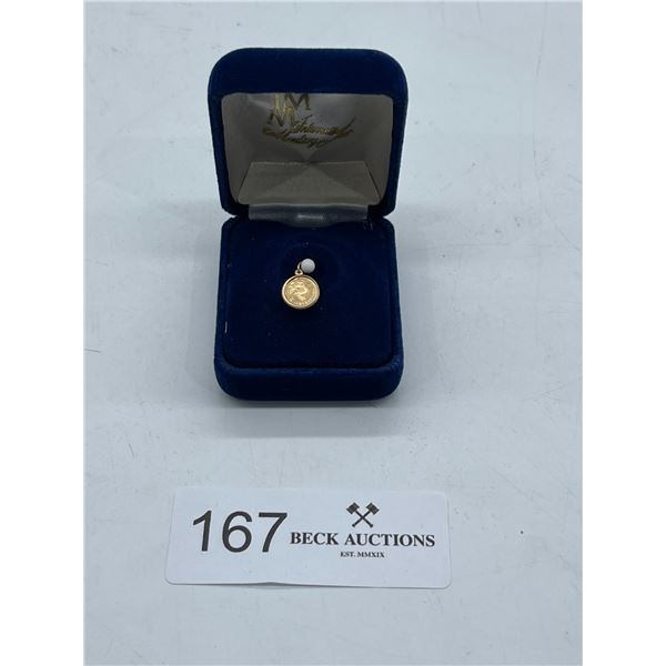 14k gold Krugerrand miniature pendant