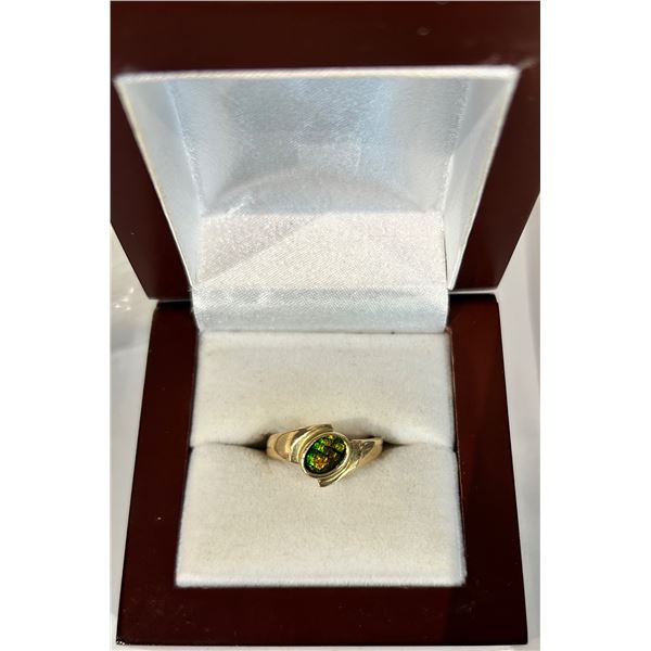 14K Ammolite Gold Ring