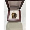 Image 1 : 14K Tiger-Eye Elephant Pendant