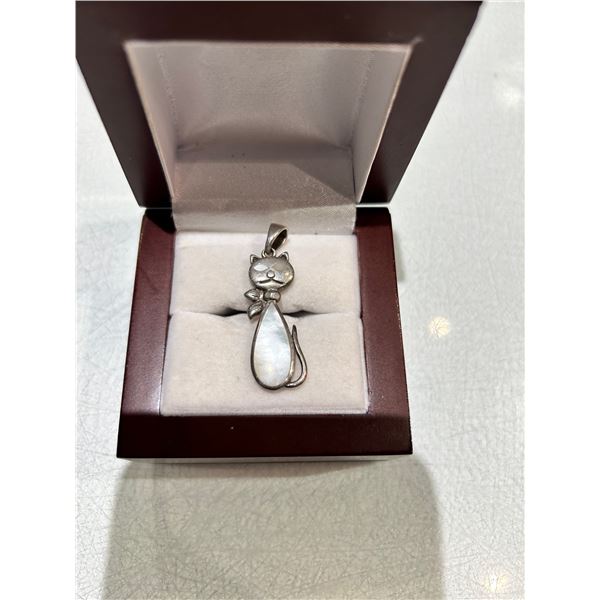 Sterling Silver Cat Pendant