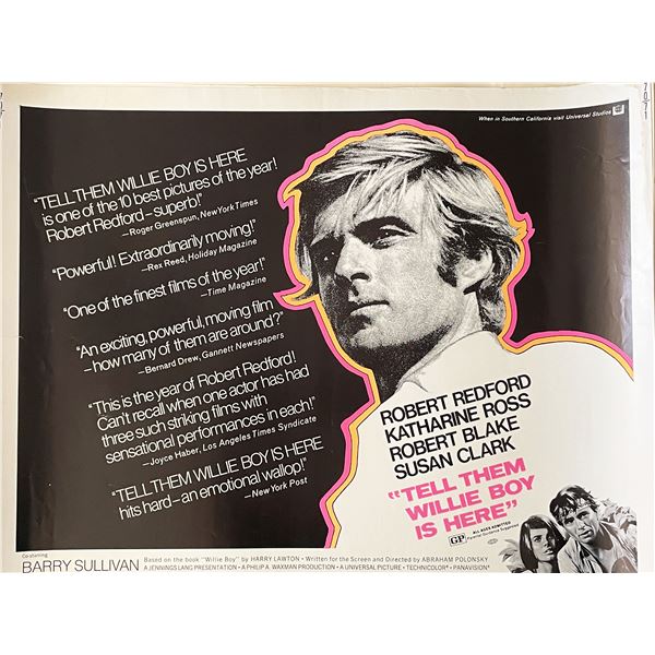 Tell Them Willie Boy Is Here 1969 vintage movie poster