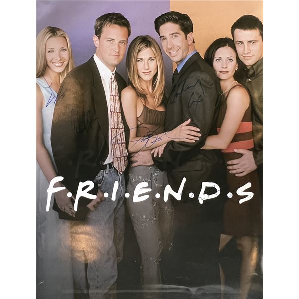 Friends cast signed poster