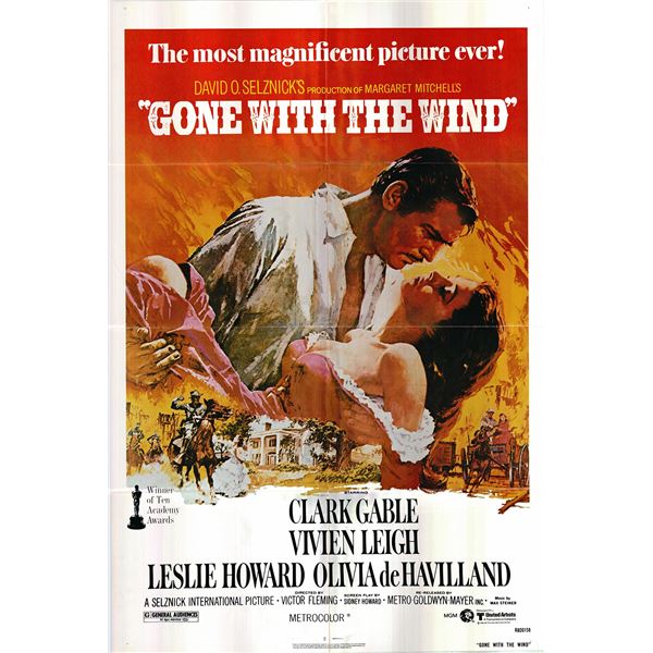 Gone with the Wind Original 1980R Vintage One Sheet Poster