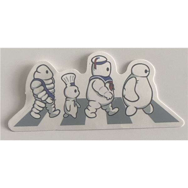 Michelin Man Pillsbury Doughboy "Abbey Road" inspired sticker