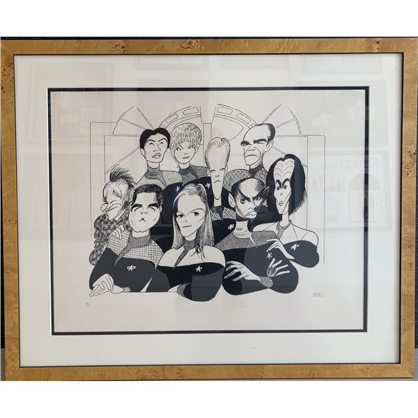 Al Hirschfeld Star Trek Voyager limited edition signed print