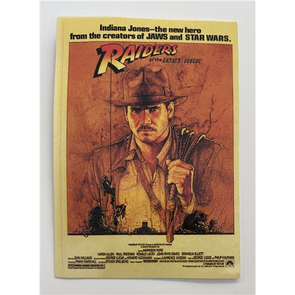 Raiders of the Lost Ark sticker