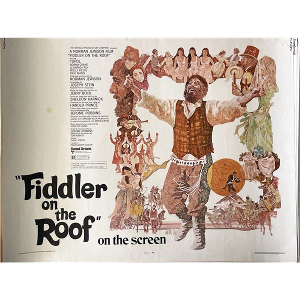 Fiddler on the Roof 1971 vintage movie poster