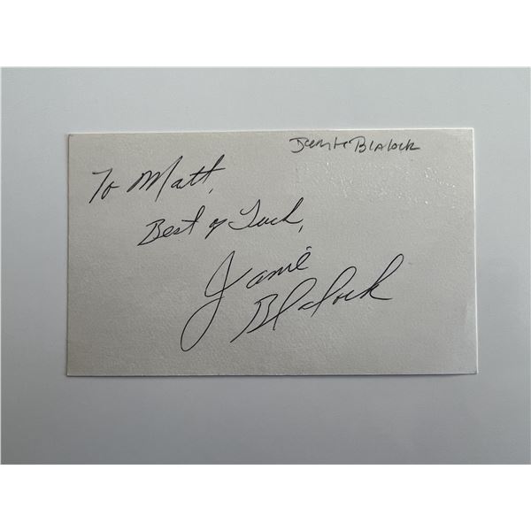 Jamie Bullock original signature