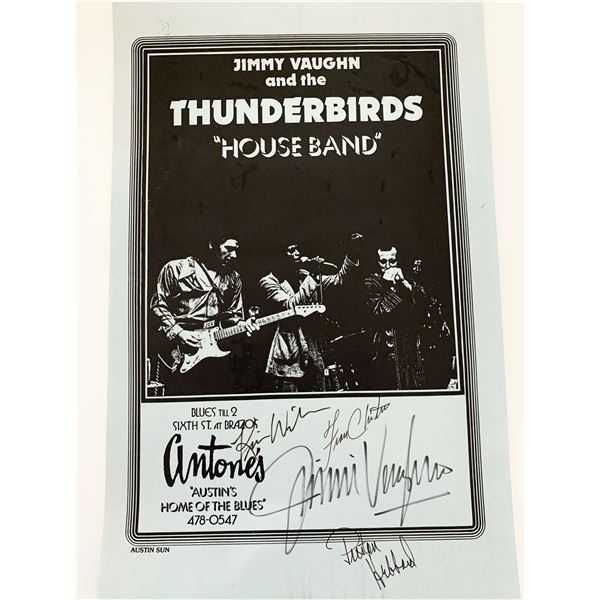 Jimmie Vaughn and the Thunderbirds signed mini poster