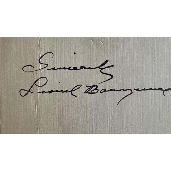 Lionel Barrymore original signature. GFA authenticated