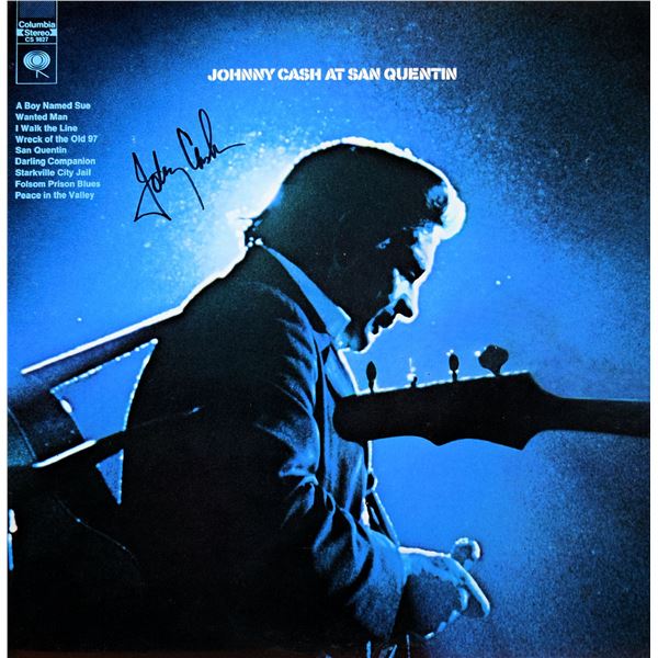 Johnny Cash At San Quentin signed album