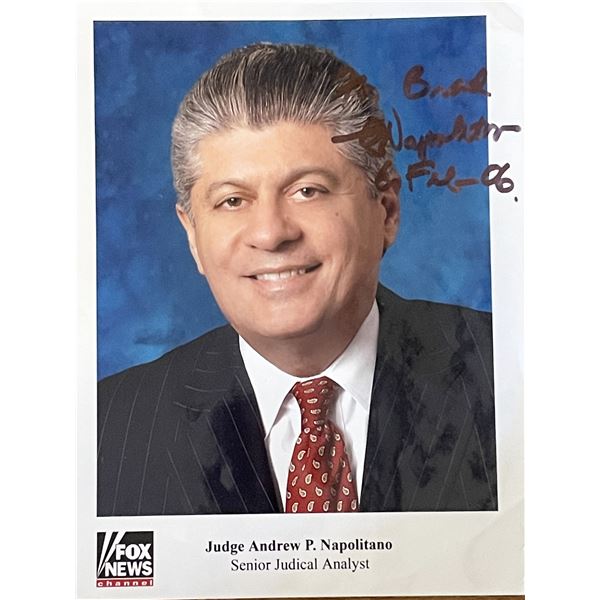 Judge Andrew P. Napolitano signed photo