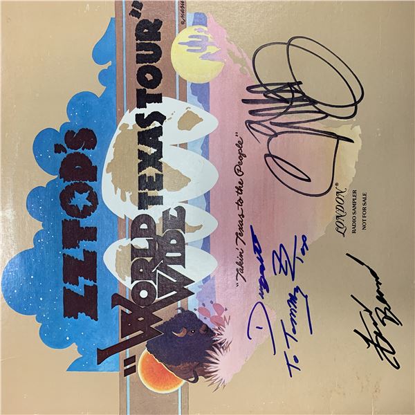 ZZ Top World Wide Texas Tour signed album
