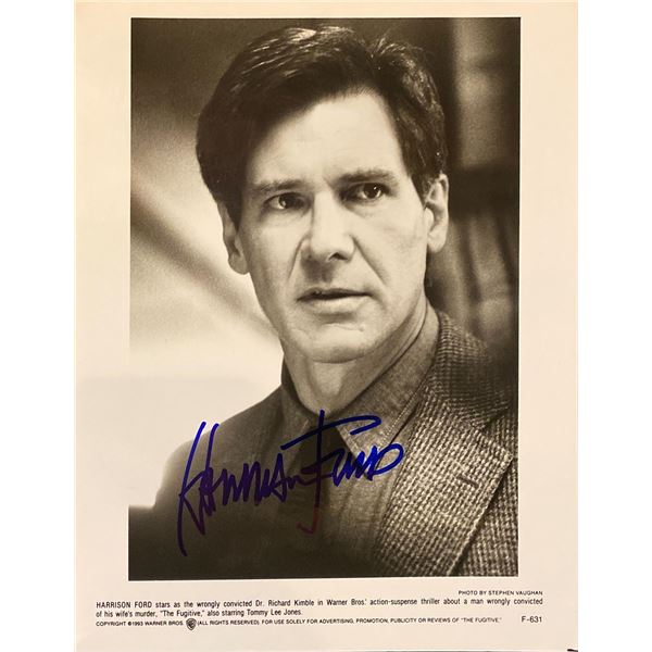 The Fugitive Harrison Ford Signed Movie Photo