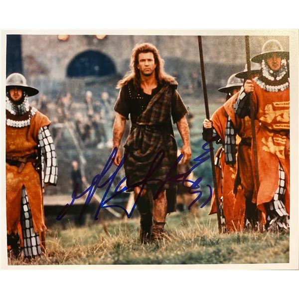 Braveheart Mel Gibson Signed Movie Photo