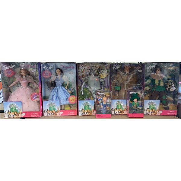 The Wizard of Oz set of 7 vintage character dolls from Mattel Toys 1999
