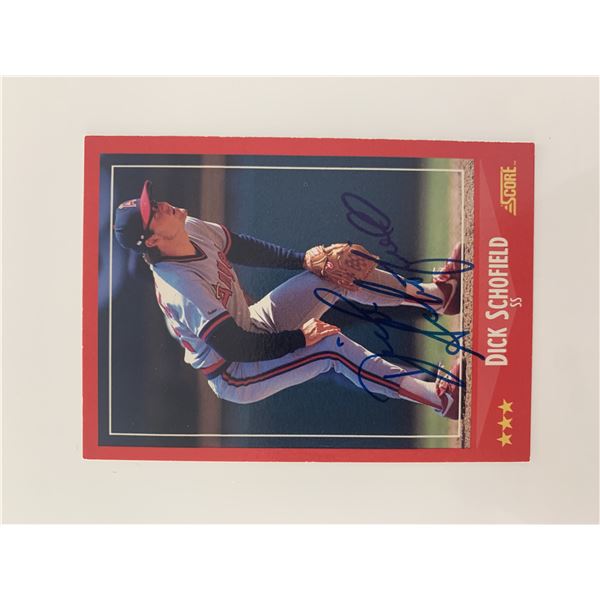 Dick Schofield signed baseball card