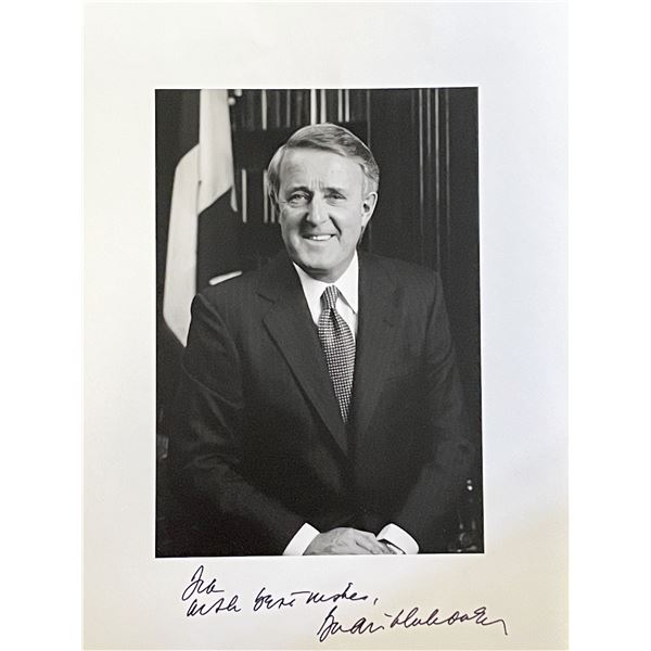Prime Minister Brian Mulroney signed photo