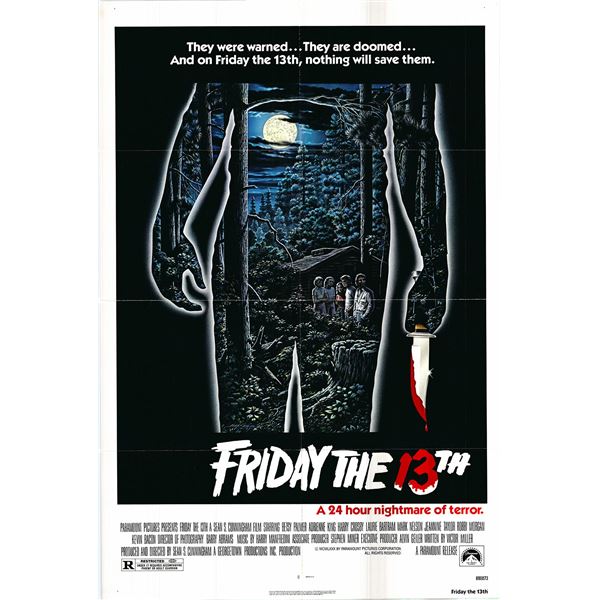 Friday the 13th Original 1980 Vintage One Sheet Poster