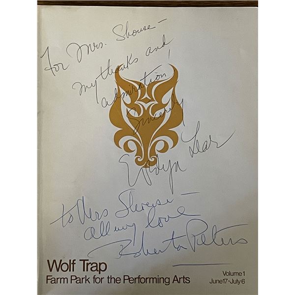 Opera singer Roberta Peters signed program