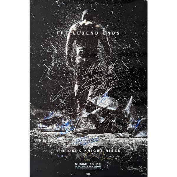 The Dark Knight Rises Cast Signed Movie Poster. #17 of 25