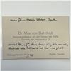 Image 1 : Max von Bahrfeldt signed card