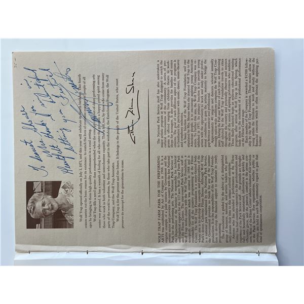 Maureen Forrester signed Wolf Trap program