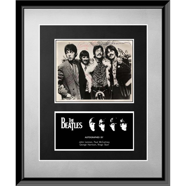 The Beatles band signed photo