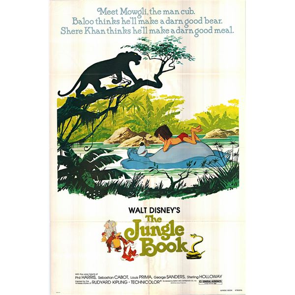 The Jungle Book Original 1978R Vintage One Sheet Poster
