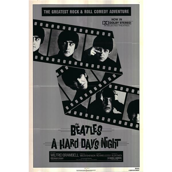 A Hard Days Night Original 1982R Vintage One Sheet Poster