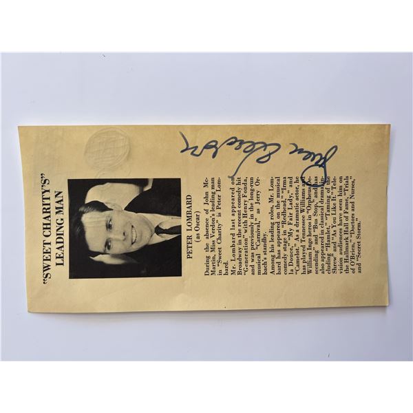 Sweet Charity Peter Lombard signed print